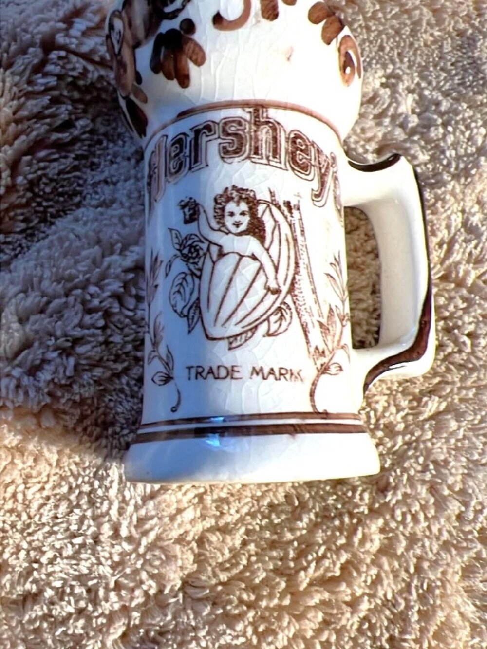 Vintage 1982 Hershey's Chocolate Mini Ceramic Pitcher Creamer